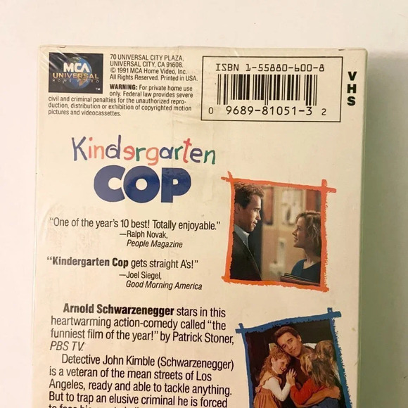 1991  Kindergarten Cop VHS Sealed Arnold Schwarzenegger Movie - Picture 5 of 11